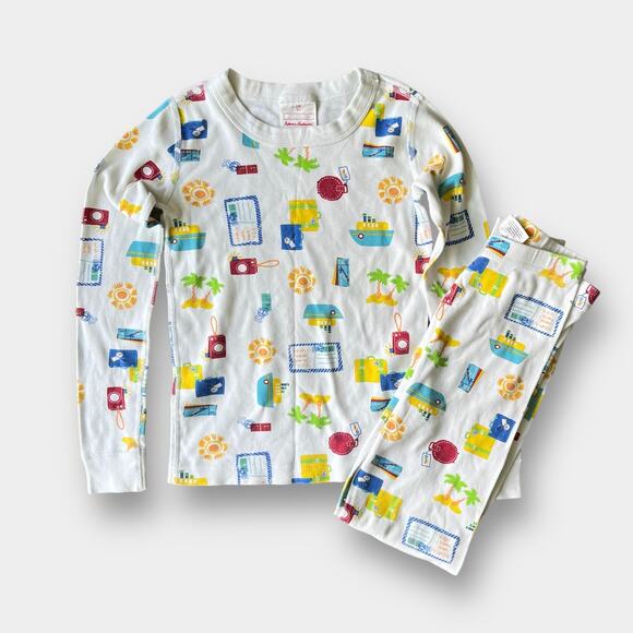 Hanna Andersson White Vacation Pajamas 130 cm 8 - Picture 1 of 12